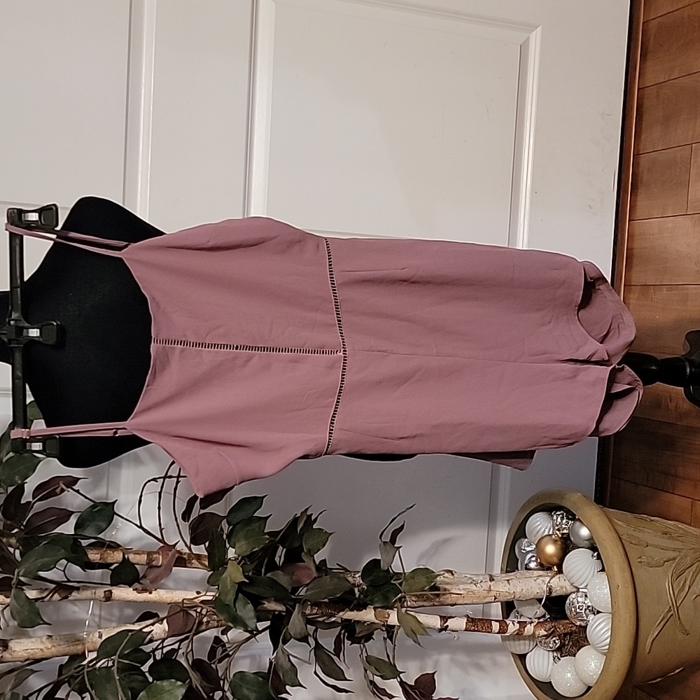 (#W21) YOINS Women's Mauve Romper Shorts w/Spaghetti Straps, Size: L